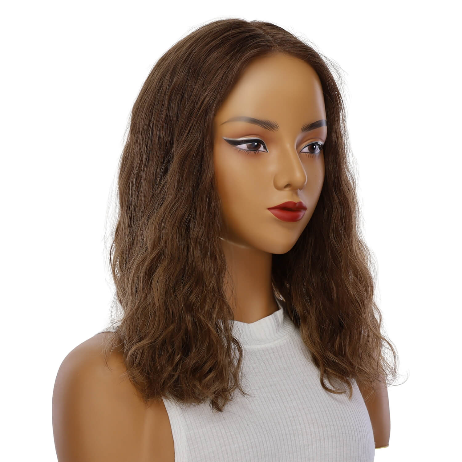 18" Princess Silk Top Wig Medium Brown Babylight Wavy