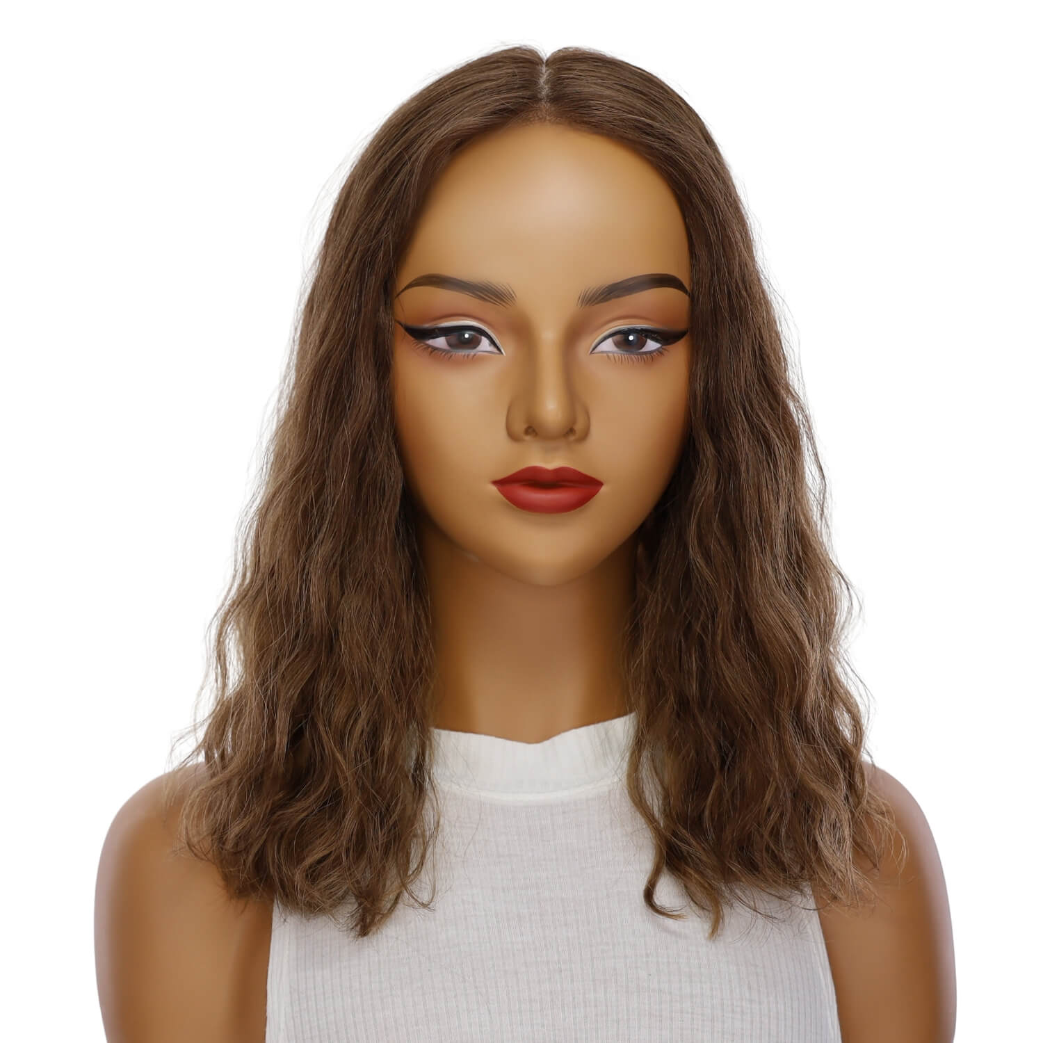 18" Princess Silk Top Wig Medium Brown Babylight Wavy