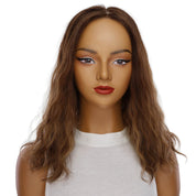 18" Princess Silk Top Wig Medium Brown Balayage Wavy