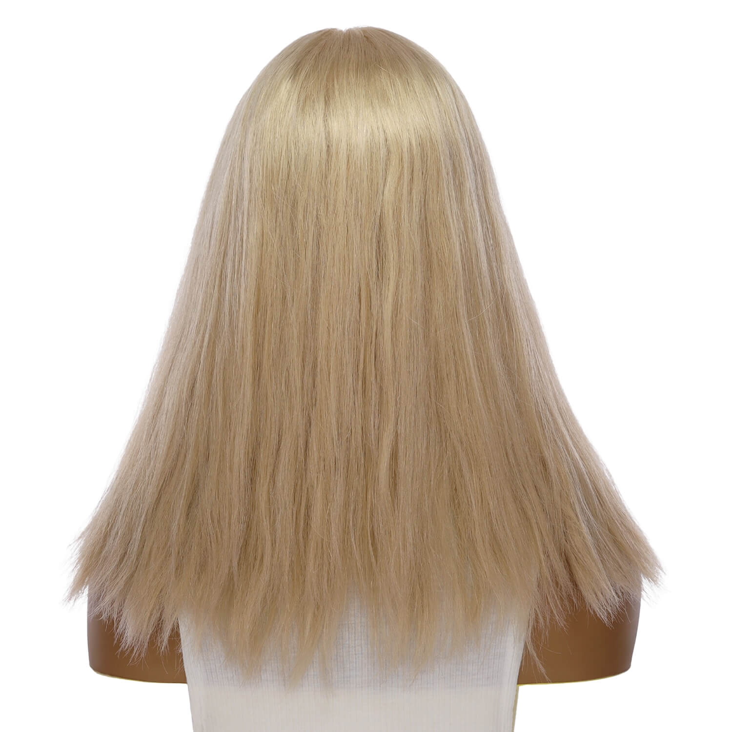 18" Princess Silk Top Wig Beige Blonde w/ No Rooting Wavy