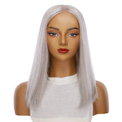 18" Princess Silk Top Wig Snow Grey