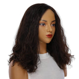 18" Princess Silk Top Wig Soft Black Wavy
