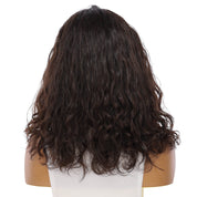 18" Princess Silk Top Wig Soft Black Wavy