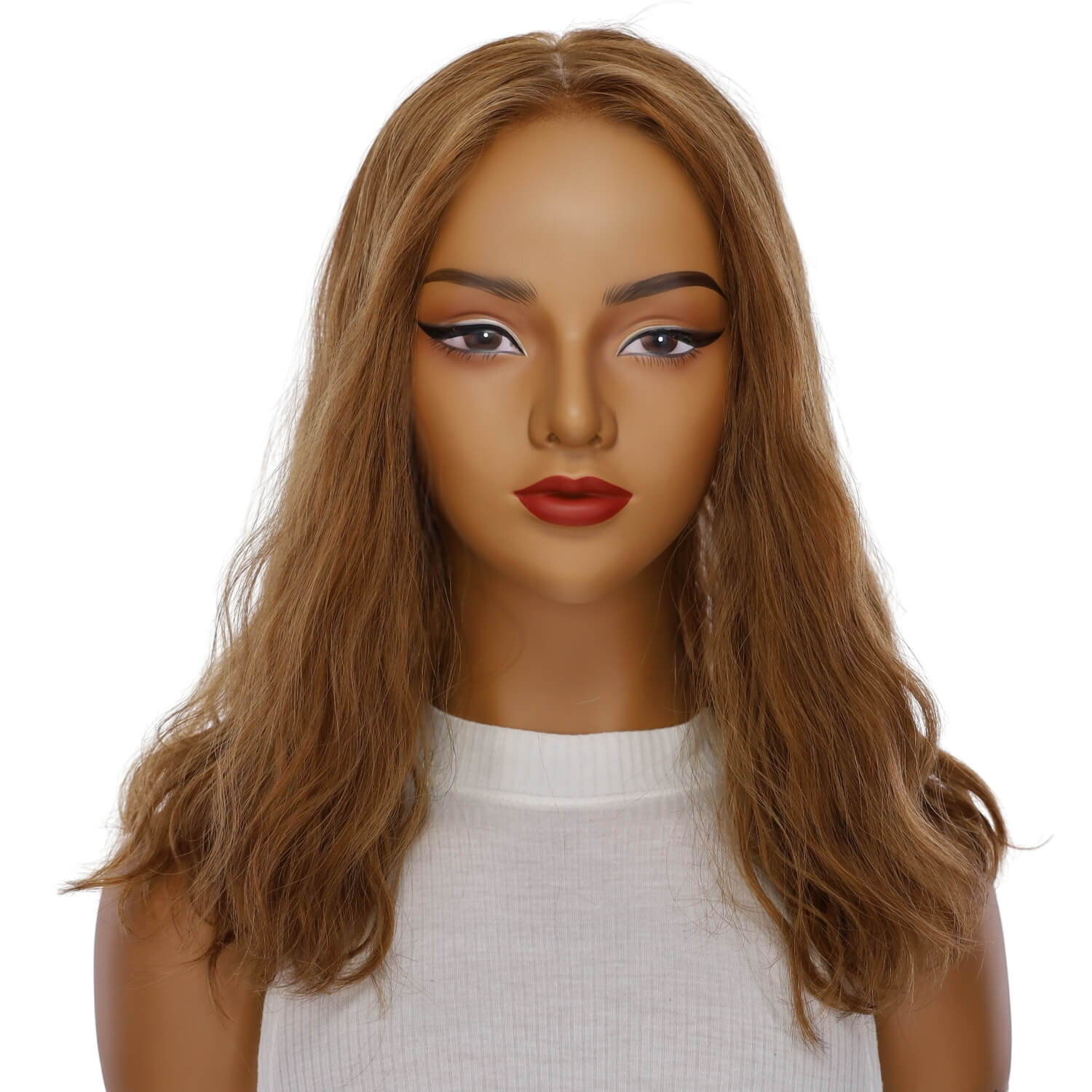 18" Princess Silk Top Wig Strawberry Blonde Wavy