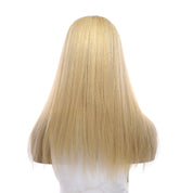 18" Emerald Silk Top Topper Warm Platinum Blonde