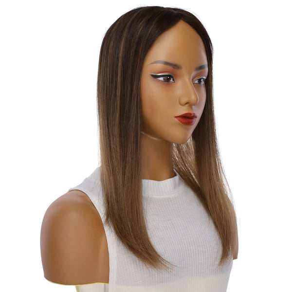 18" Topaz Lace Top Topper Dark Brown Ombre