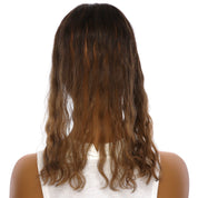 18" Topaz Lace Top Topper Dark Brown Ombre Wavy