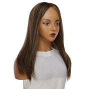 18" Topaz Lace Top Topper Dark Brown w/ Highlights