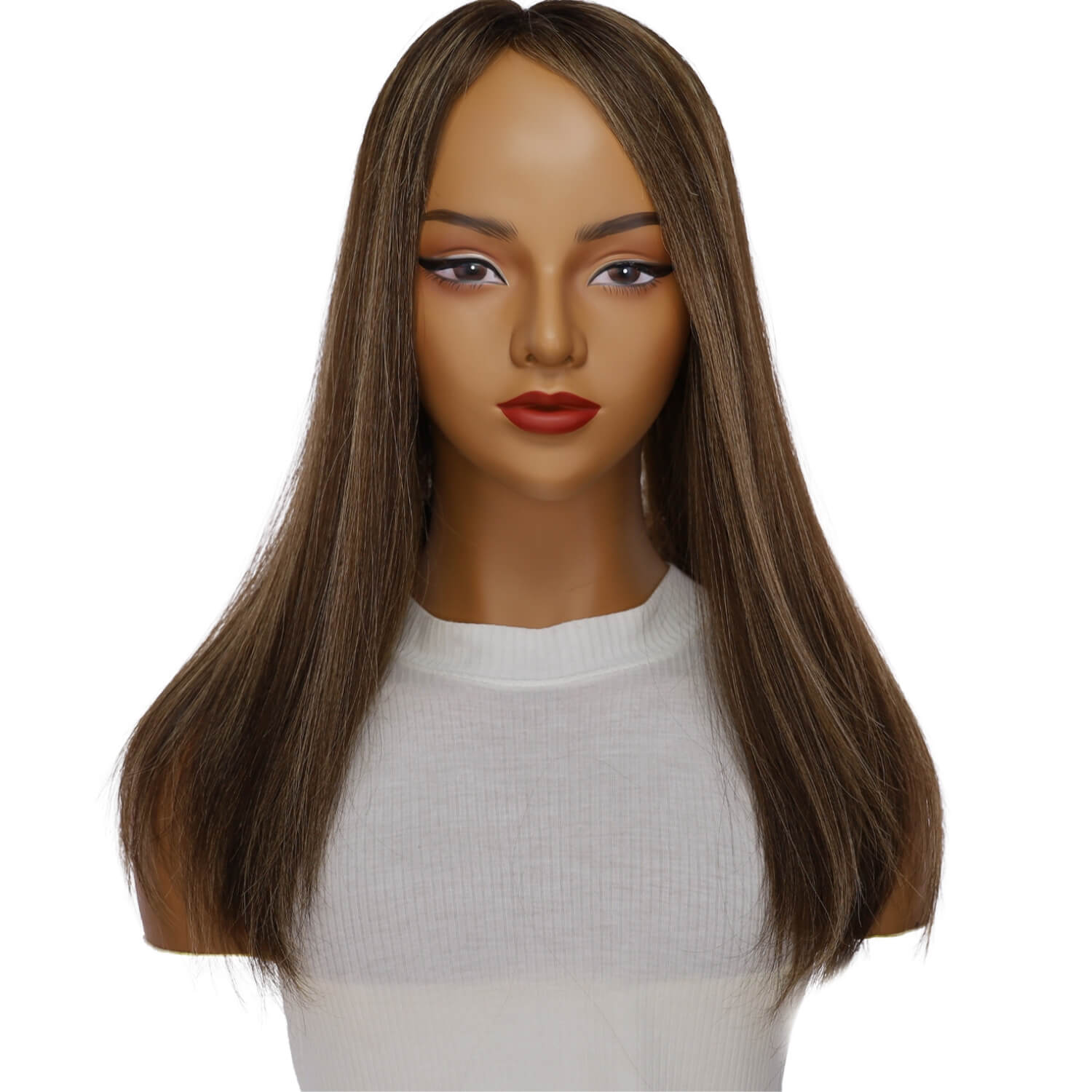 18" Topaz Lace Top Topper Dark Brown w/ Highlights