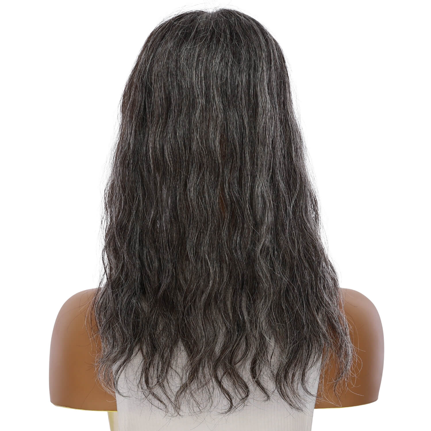 18" Topaz Lace Top Topper Grey B (More Grey) Wavy