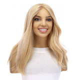 18" Princess Silk Top Wig Golden Blonde No Root