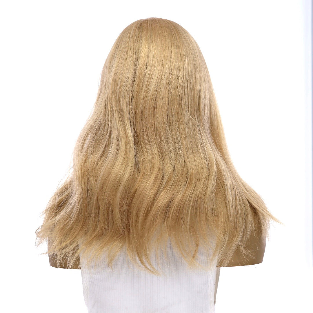 18" Princess Silk Top Wig Golden Blonde No Root