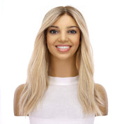 18" Princess Silk Top Wig Platinum Blonde Wavy