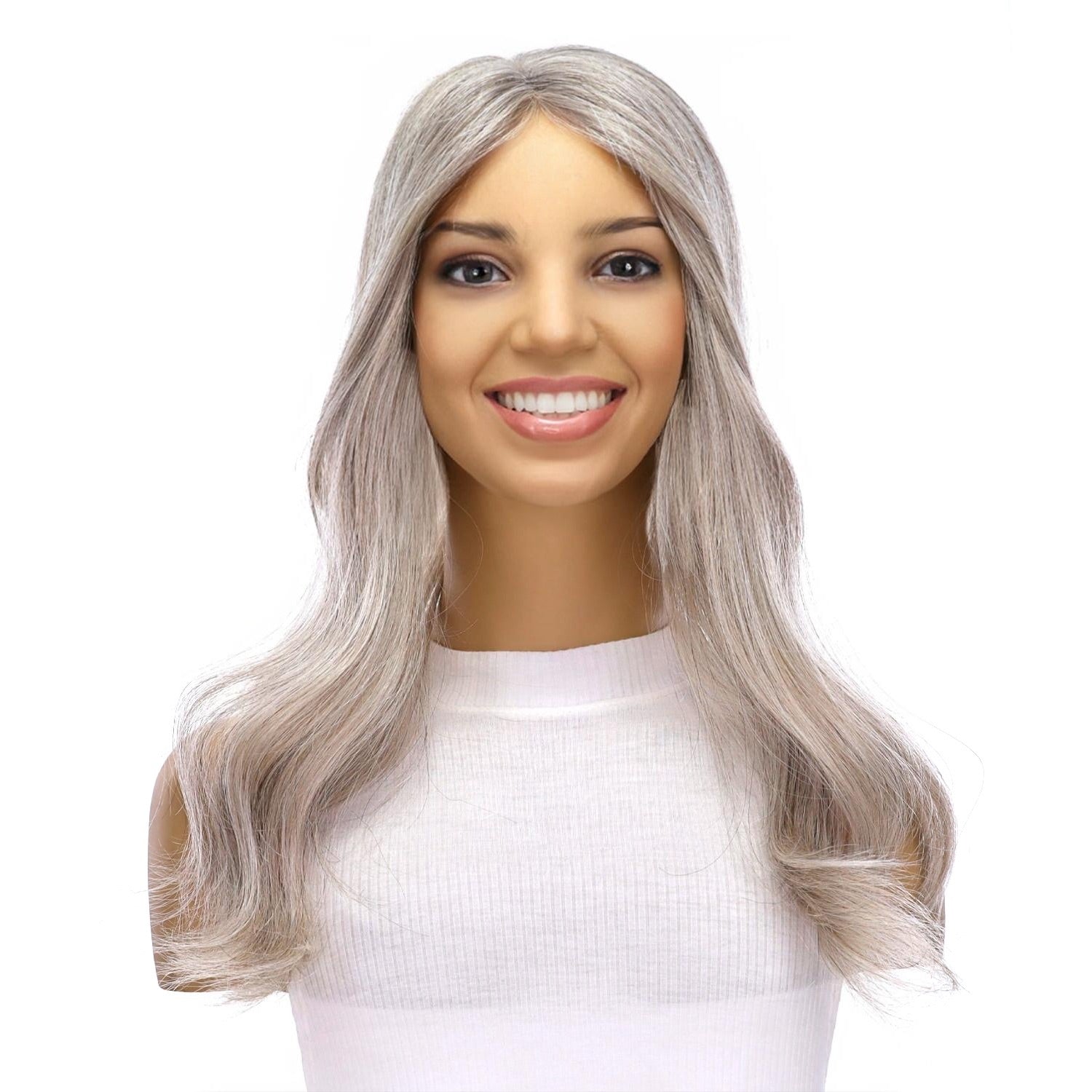 18" Topaz Lace Top Topper Snow Grey
