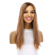 18" Emerald Silk Top Topper Medium Blonde w/ Highlights Slightly Wavy