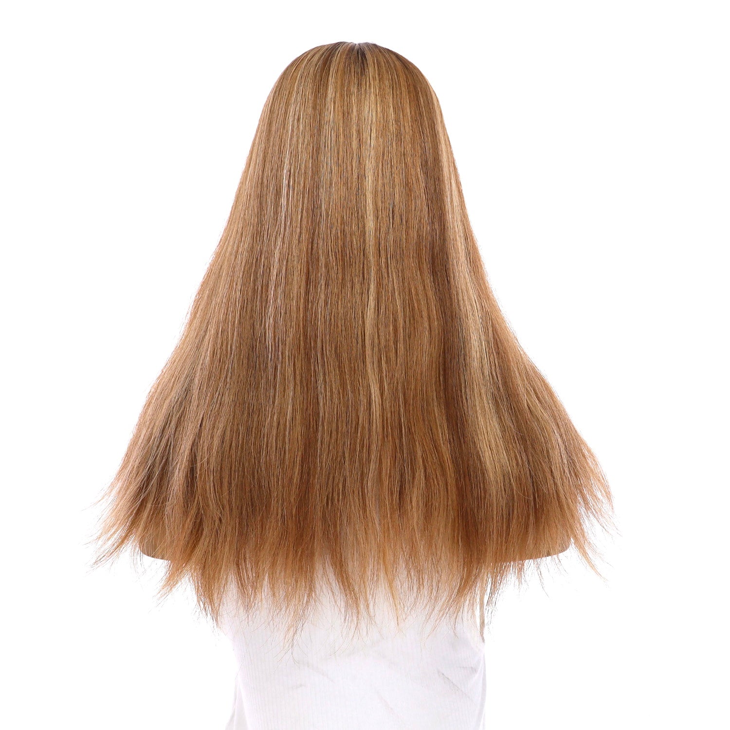 18" Emerald Silk Top Topper Medium Blonde w/ Highlights Slightly Wavy