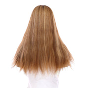 18" Emerald Silk Top Topper Medium Blonde w/ Highlights Slightly Wavy