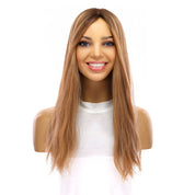 18" Emerald Silk Top Topper Medium Blonde w/ Highlights Slightly Wavy