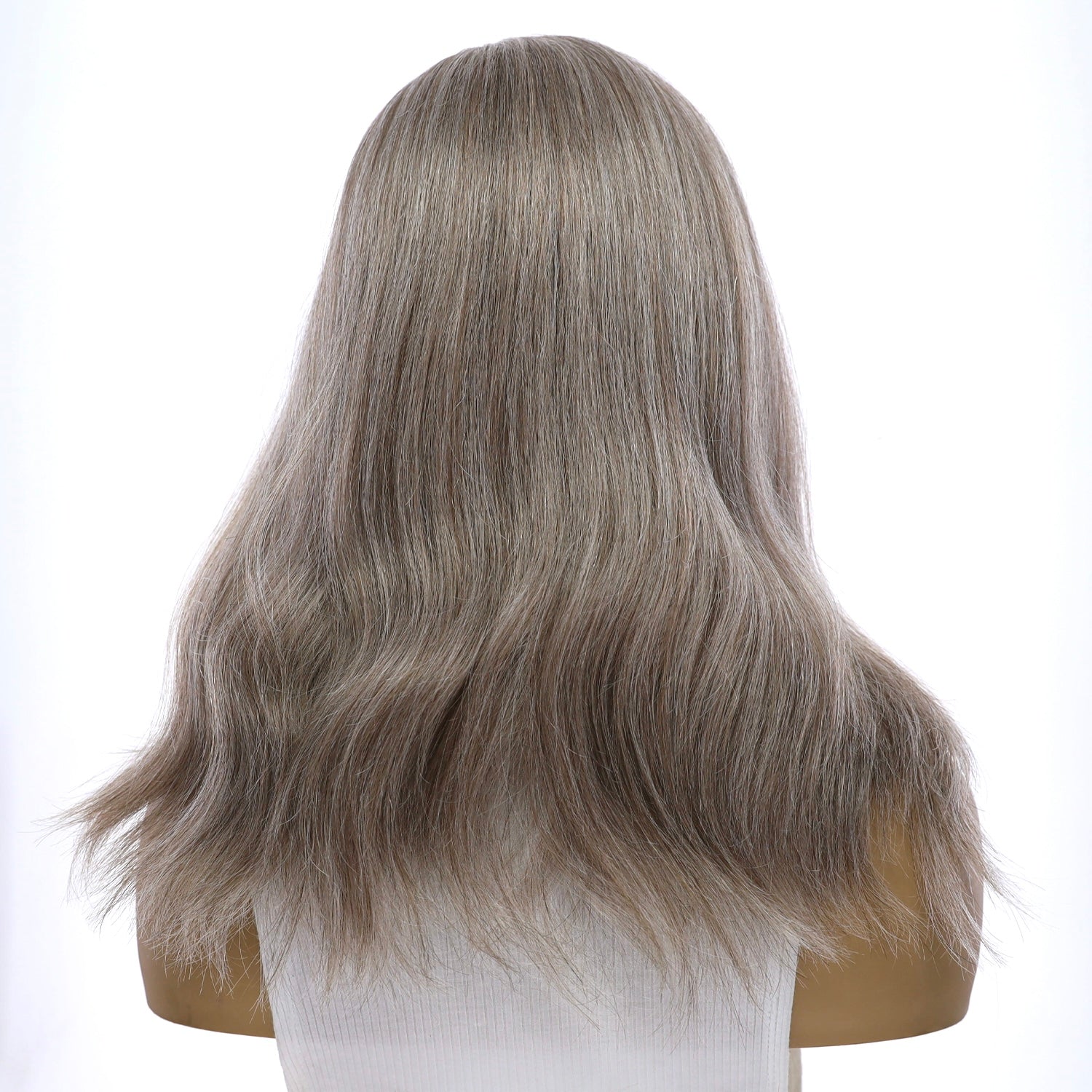 18" Princess Silk Top Wig Champagne Grey