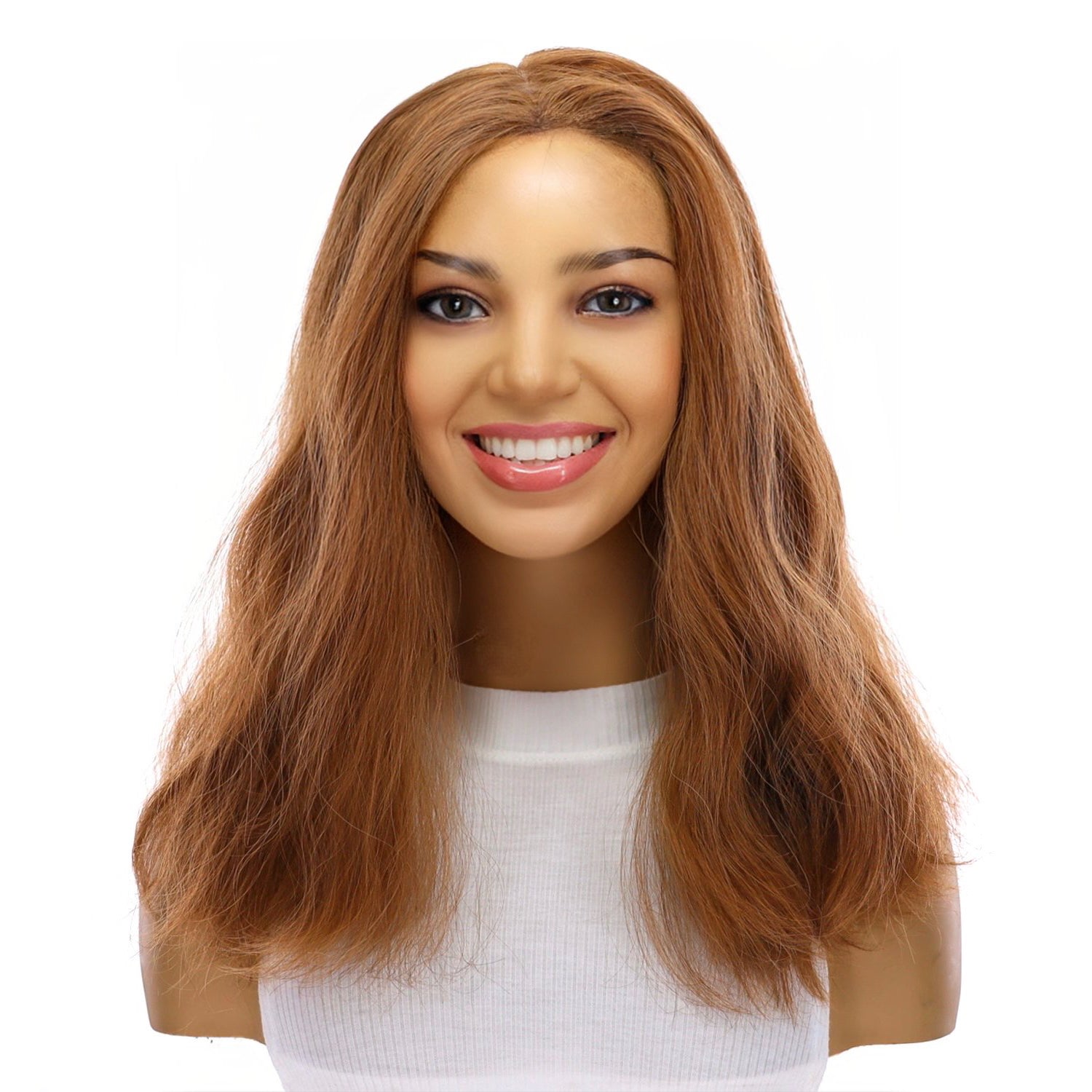 18" Princess Silk Top Wig Strawberry Blonde Wavy