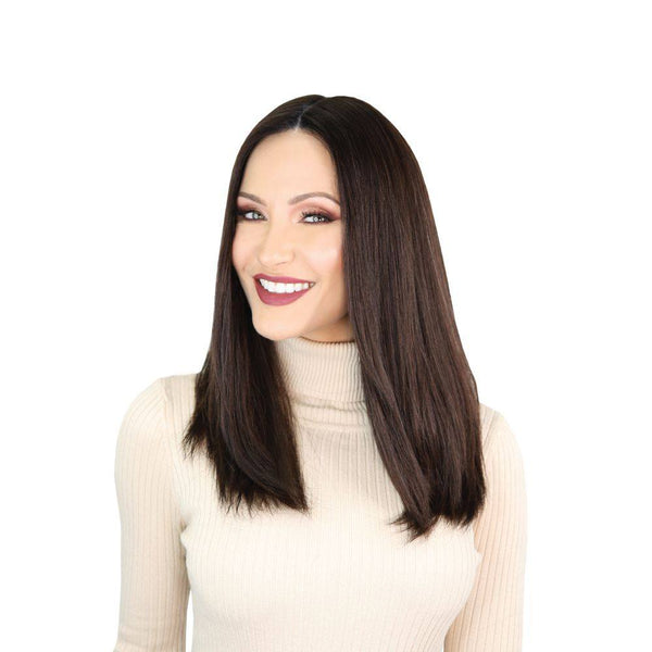 Grace Silk Top Wig Dark Brown w/ Partial Rooting