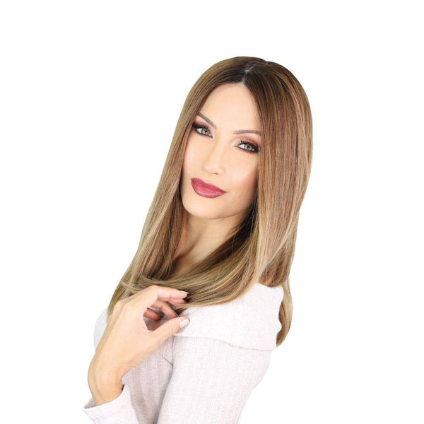 Grace Silk Top Wig Light Brown Babylight w/ Partial Rooting