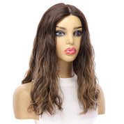19" Nicole Silk Top Wig Dark Brown Balayage Wavy