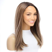 19" Nicole Silk Top Wig Light Brown Babylight w/ Rooting