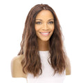 19" Nicole Silk Top Wig Medium Brown Balayage Wavy