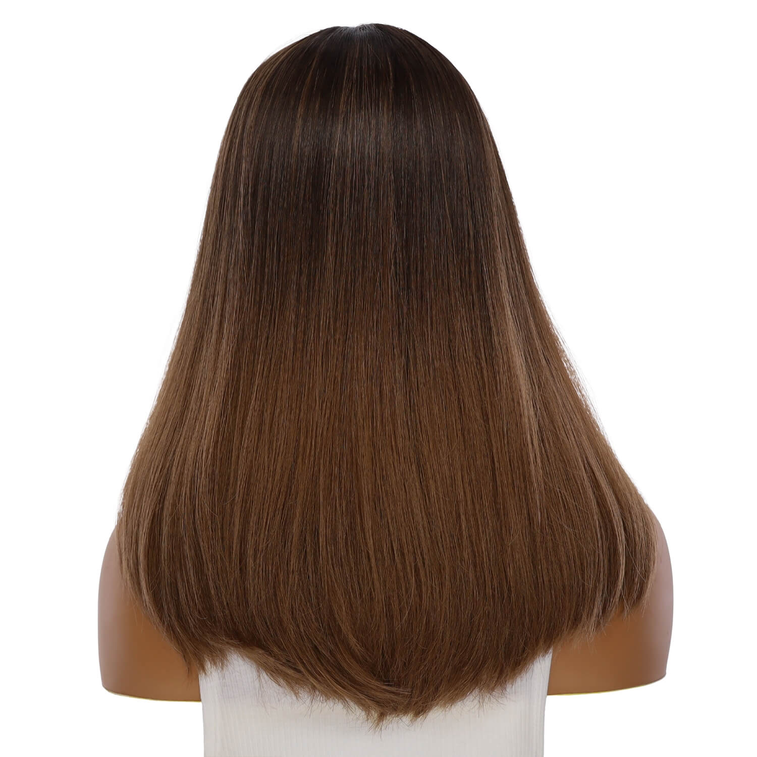 19" Nicole Silk Top Wig Dark Brown Ombre
