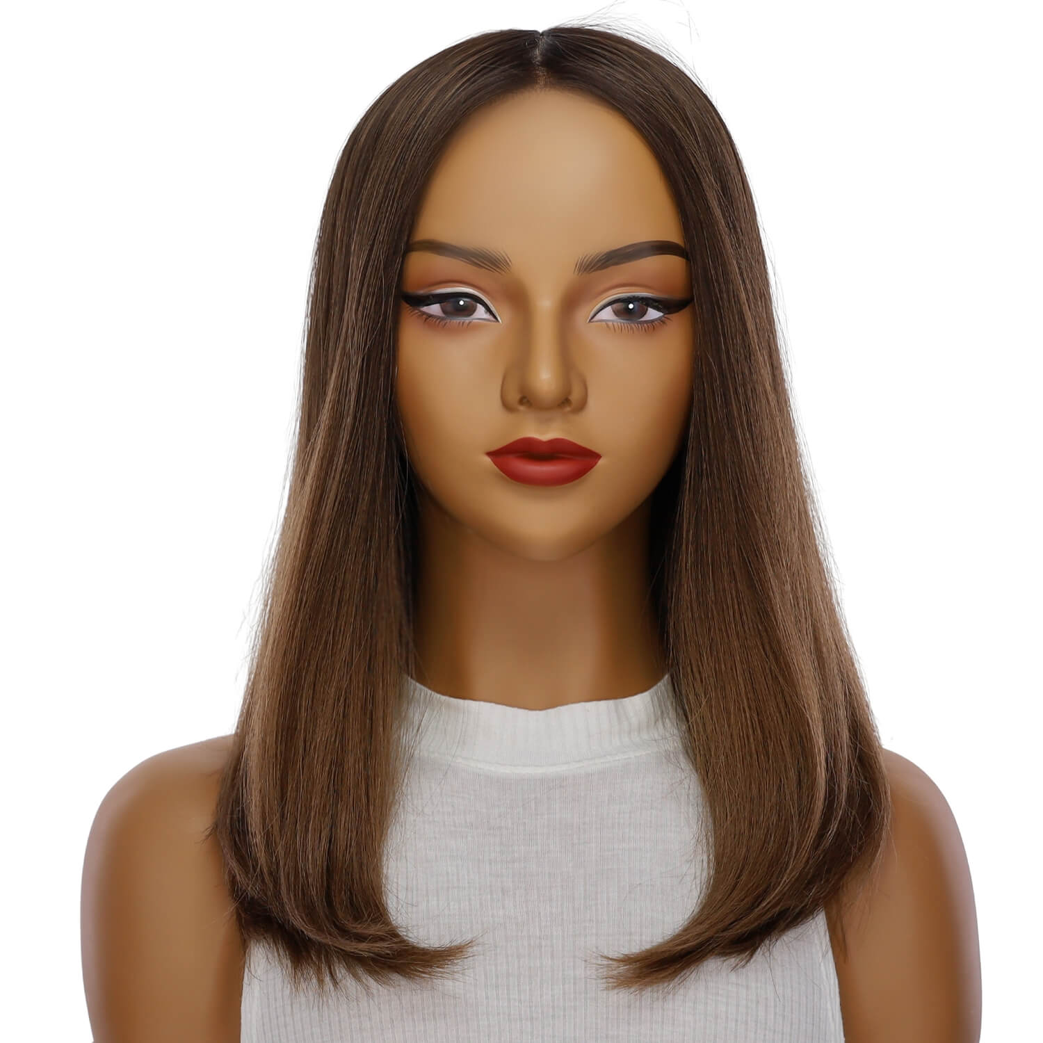 19" Nicole Silk Top Wig Dark Brown Ombre