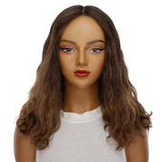 19" Nicole Silk Top Wig Dark Brown Ombre Wavy