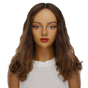 19" Nicole Silk Top Wig Dark Brown Ombre Wavy