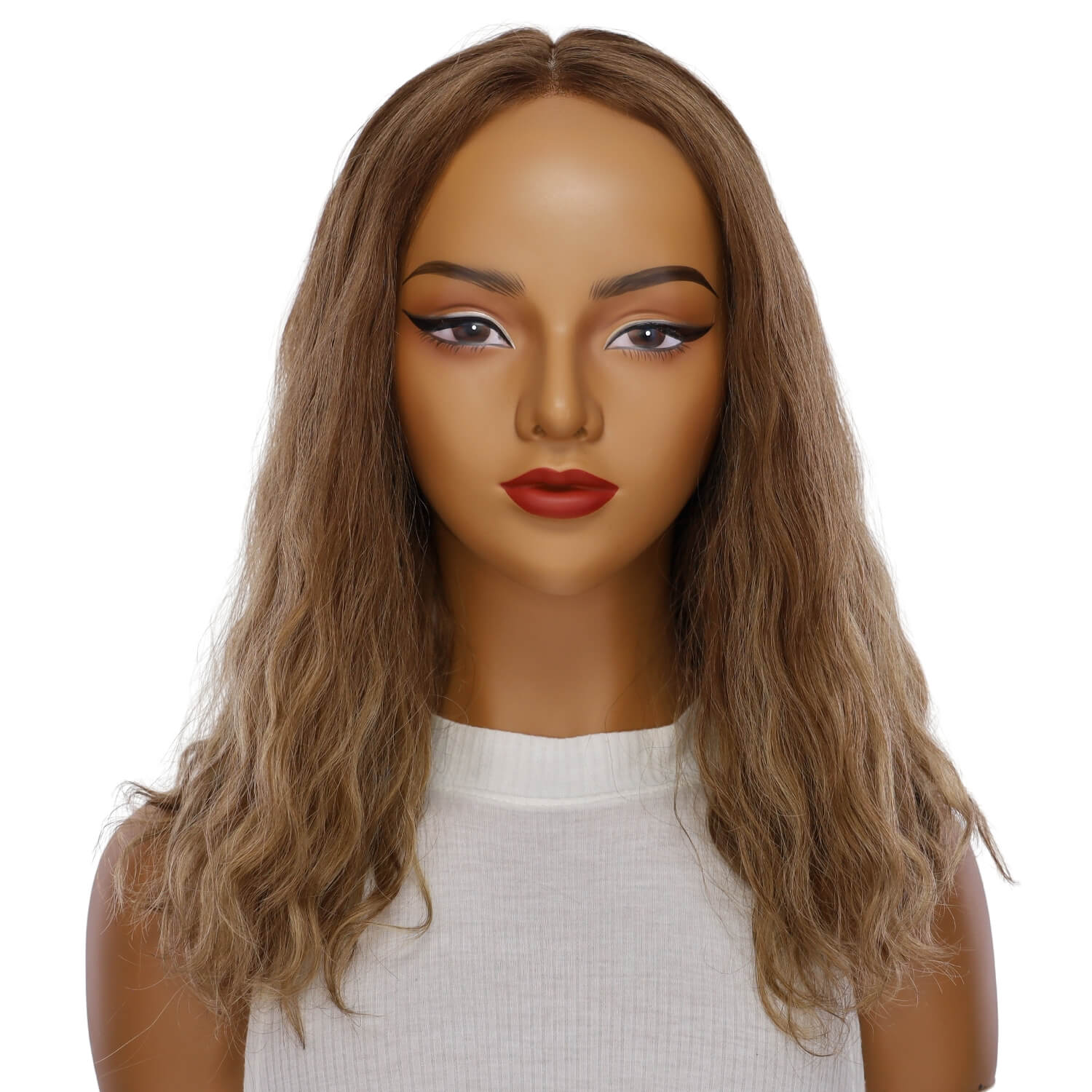 19" Nicole Silk Top Wig Light Brown Babylight Wavy