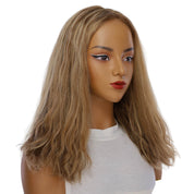 19" Nicole Silk Top Wig Medium Blonde Wavy