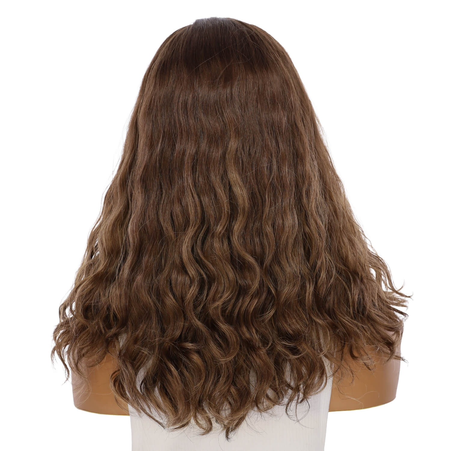 19" Nicole Silk Top Wig Medium Brown Babylight Wavy