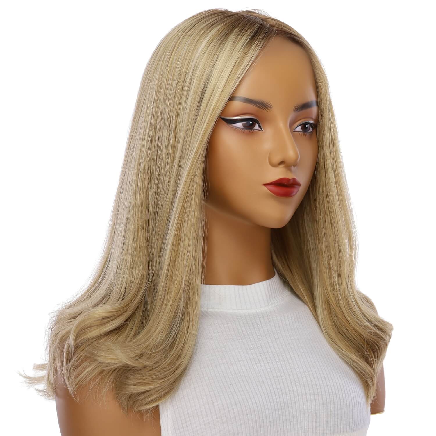 19" Nicole Silk Top Wig Ash Blonde
