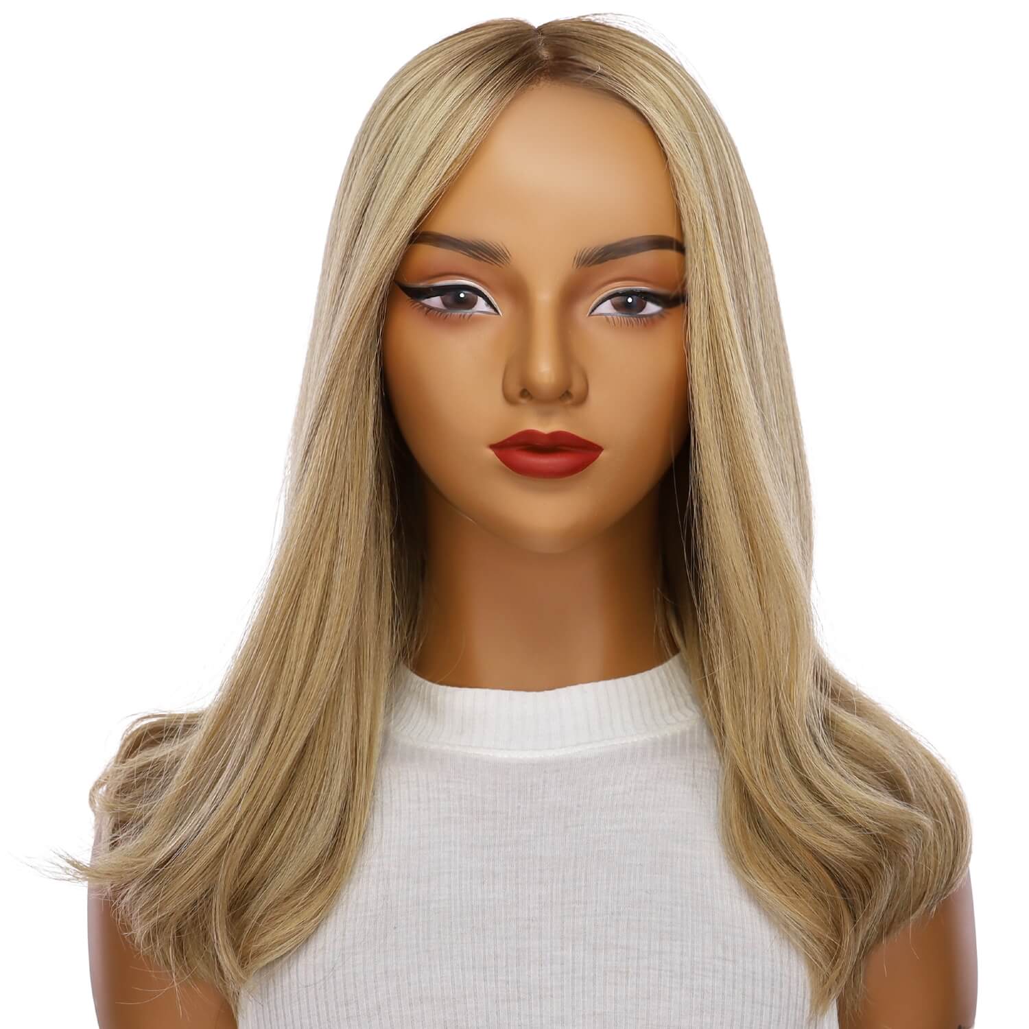 19" Nicole Silk Top Wig Ash Blonde