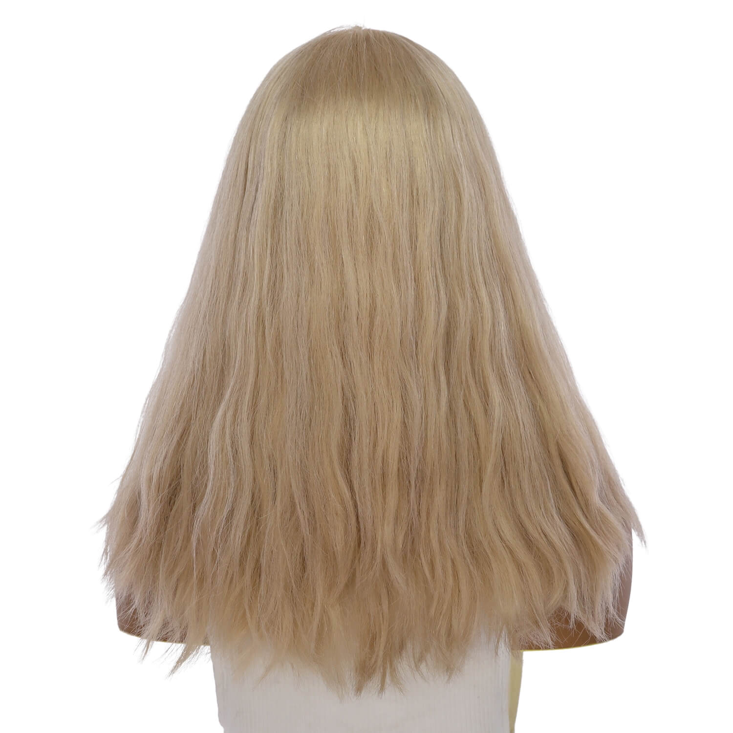 19" Nicole Silk Top Wig Beige Blonde w/ No Rooting Wavy