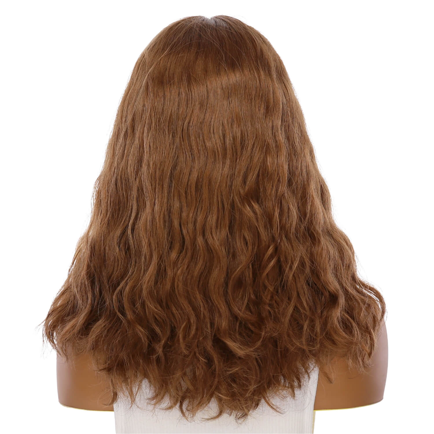 19" Nicole Silk Top Wig Copper Wavy