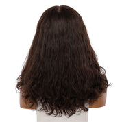 19" Nicole Silk Top Wig Dark Brown Wavy