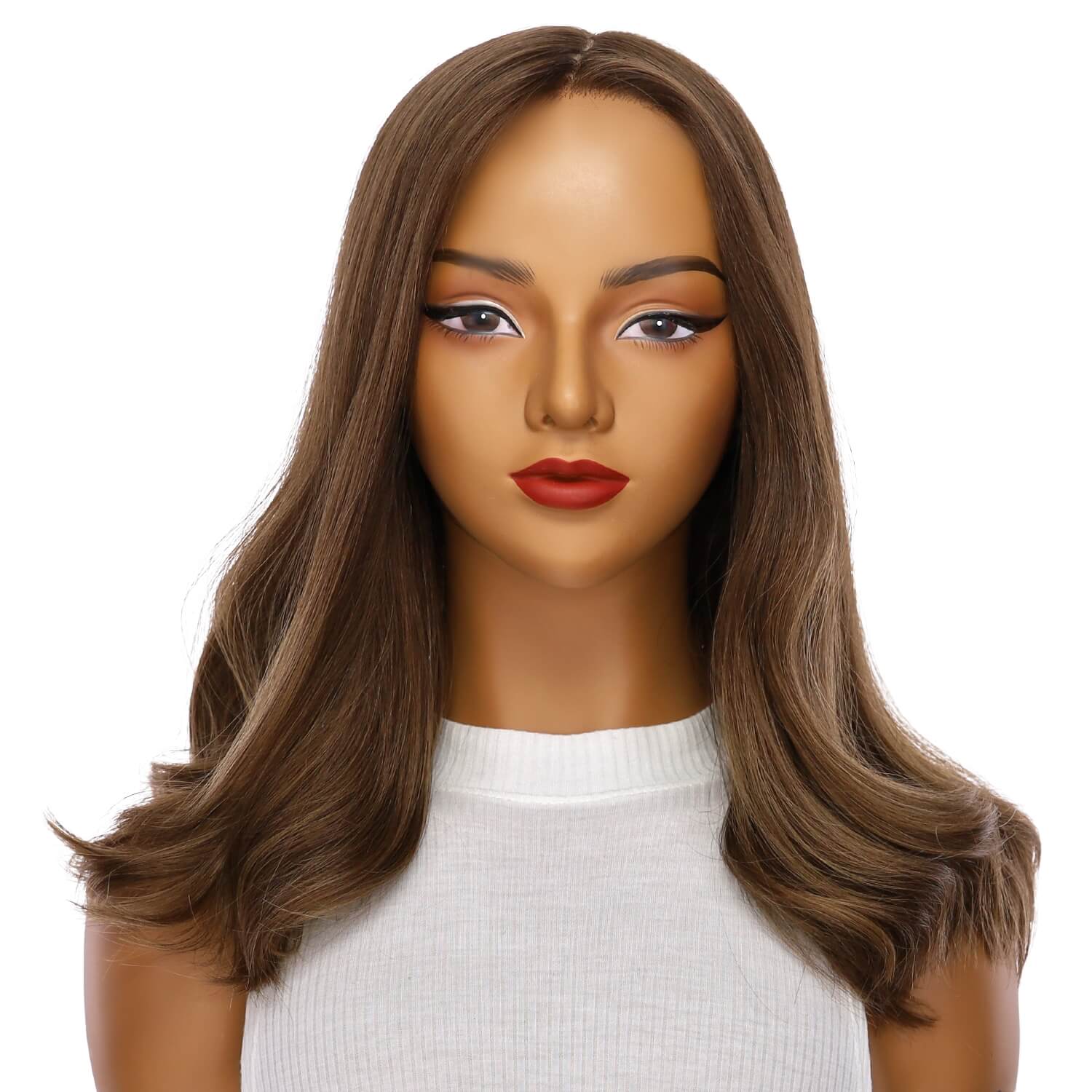 19" Nicole Silk Top Wig Medium Brown Babylight