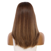 19" Nicole Silk Top Wig Medium Brown Balayage