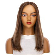 19" Nicole Silk Top Wig Medium Brown Balayage