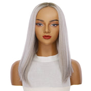 19" Nicole Silk Top Wig Silver Smoke