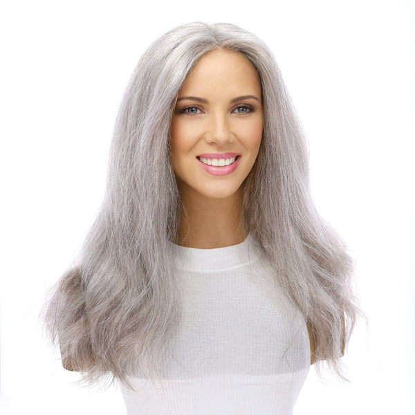 20" Divine Lace Top Wig Snow Grey