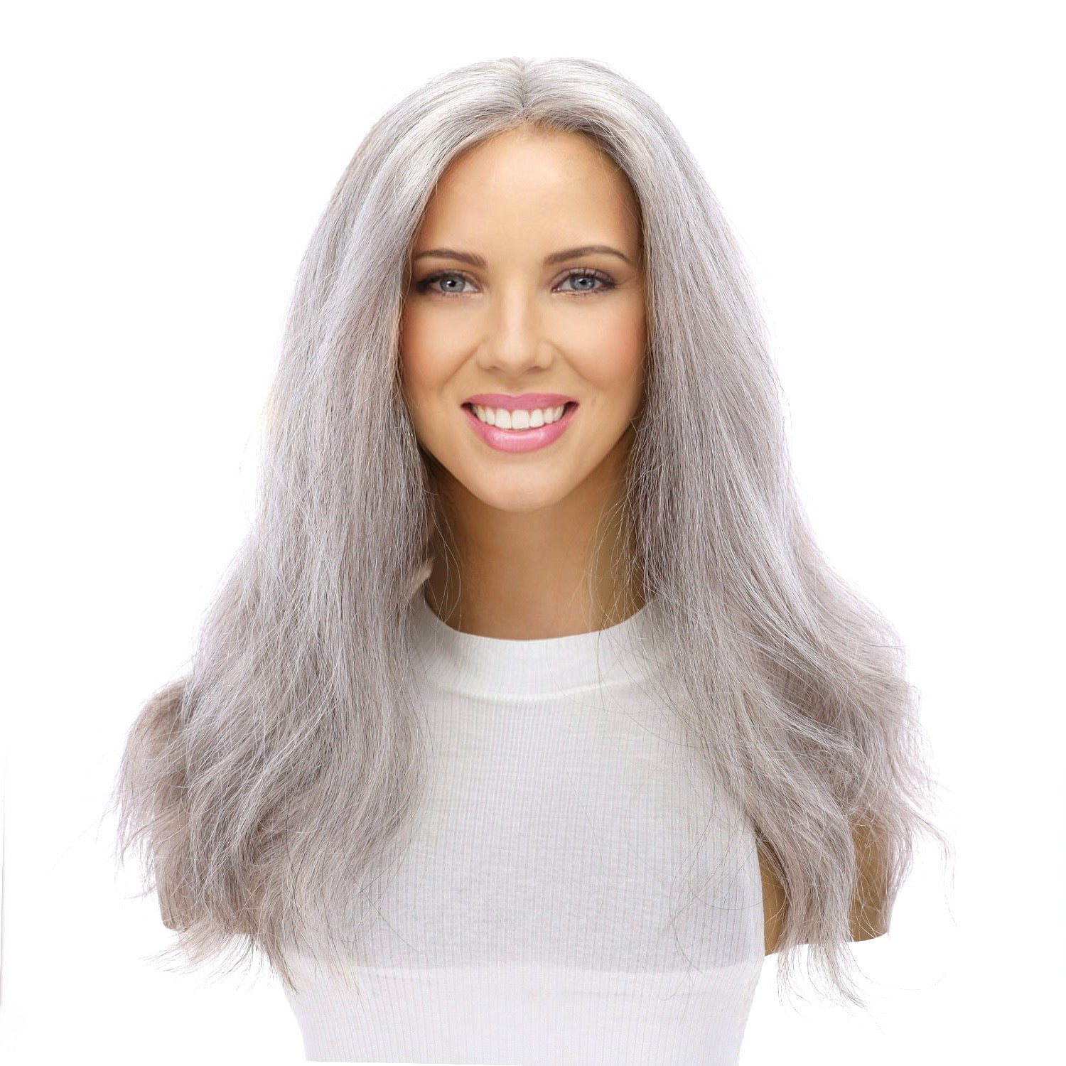 20" Divine Lace Top Wig Snow Grey