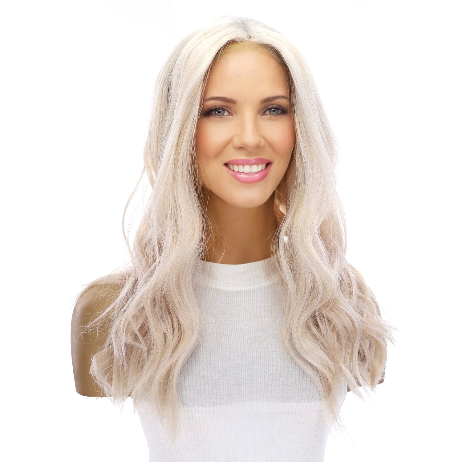 20" Divine Lace Top Topper Ice Blonde