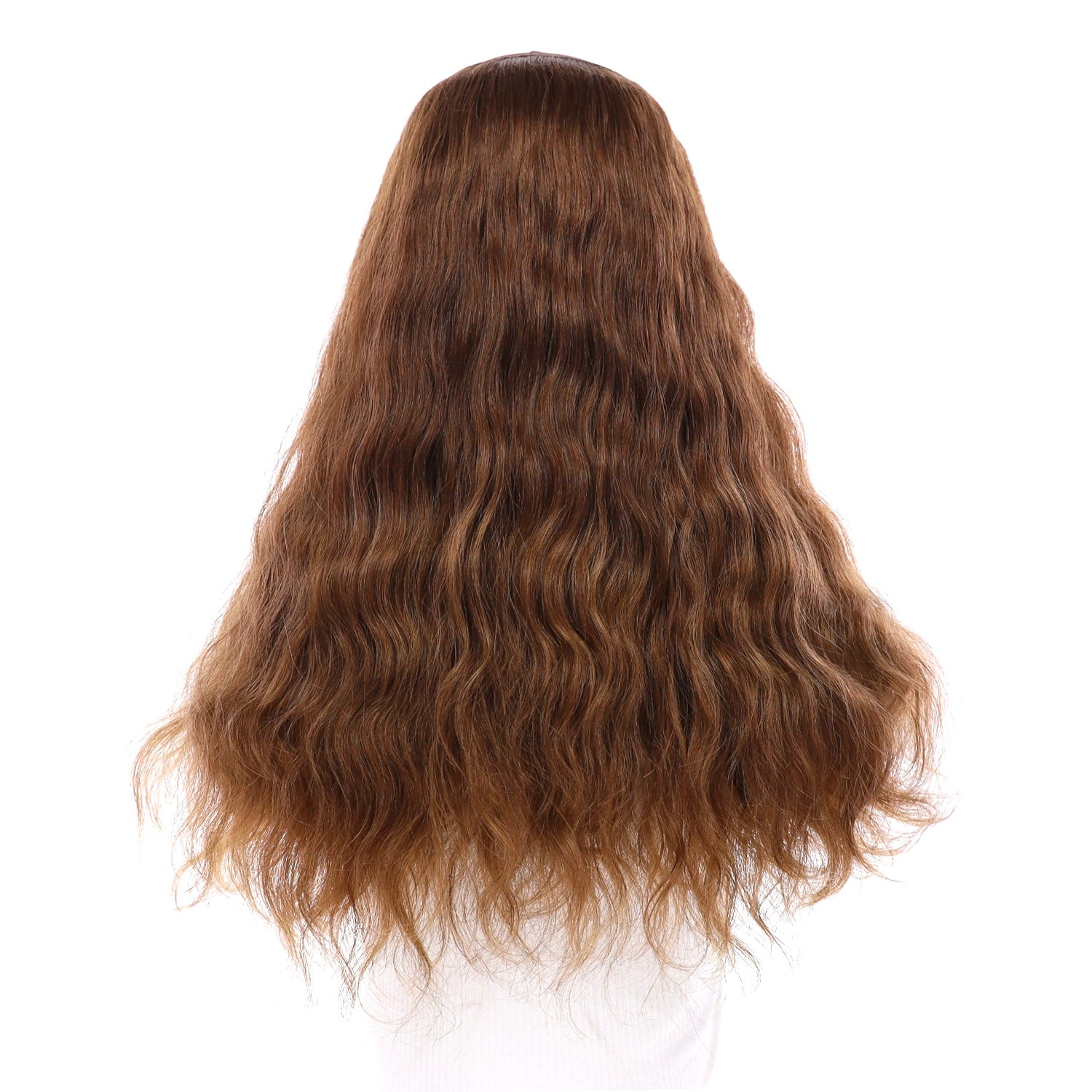 20" HatFall Wig Medium Brown Balayage Wavy