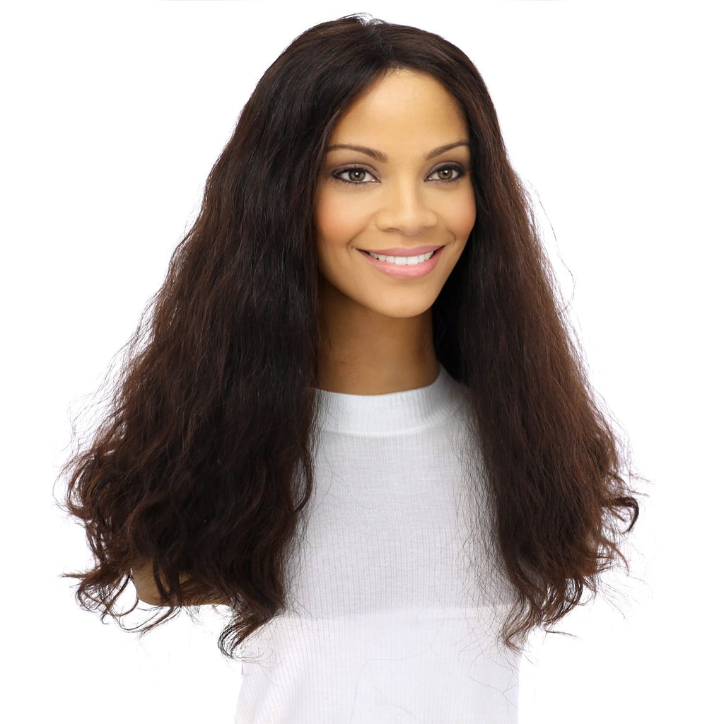 20" Secret Lace Top Wig #2 Neutral Dark Brown Wavy